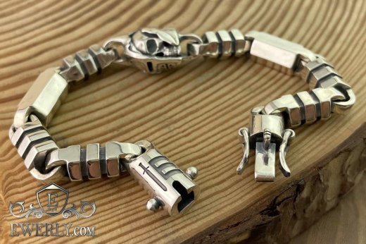 Thick silver bracelet 120 grams, buy 925 sterling silver 121500IW